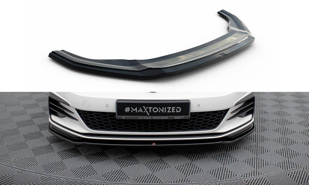 Street+ Spoilerlippe Front Ansatz V.2 passend für VW Golf GTI / GTD Mk7 Facelift schwarz Hochglanz – Ansicht 2