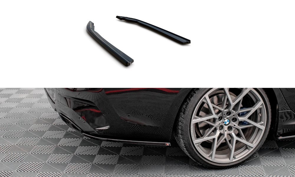 Heck Ansatz Flaps Diffusor V.4 passend für BMW M340i G20 / G21 schwarz Hochglanz – Ansicht 2