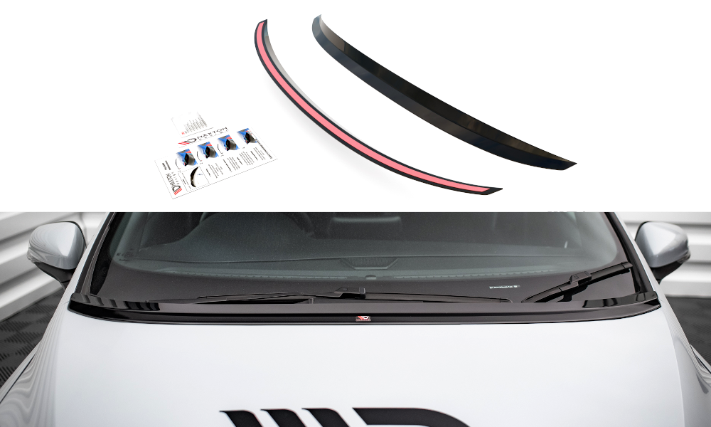 Verlängerung motorhaube Ford Fiesta Standard/ ST-Line/ ST schwarz Hochglanz – Ansicht 2
