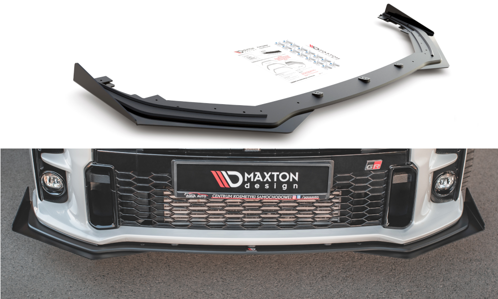 Street Pro Street+ Spoilerlippe Front Ansatz passend für + Flaps passend für Toyota GR Yaris Mk4 schwarz Hochglanz – Ansicht 2