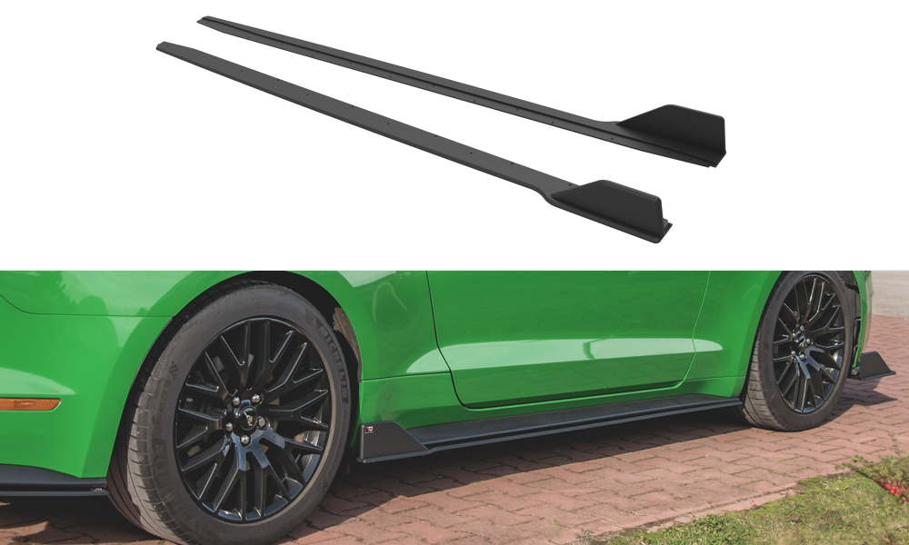 Street Pro Street+ Seitenschweller Leisten V.2 passend für Ford Mustang GT Mk6 Facelift – Ansicht 2