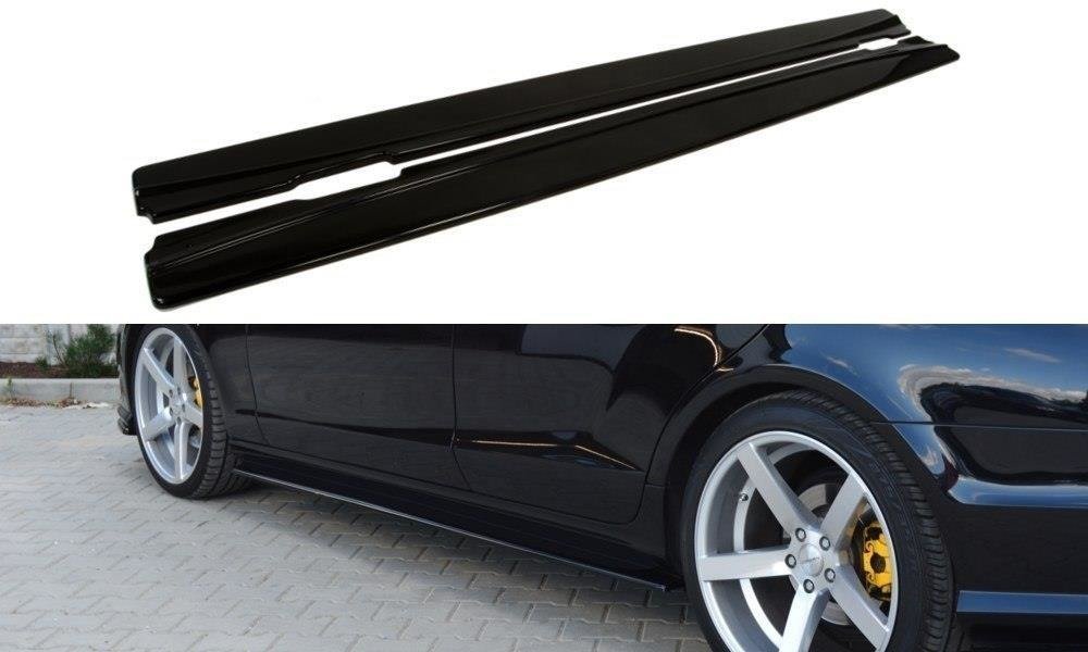 Street+ Seitenschweller Leisten passend für Mercedes-Benz CLS AMG-Line C218 schwarz Hochglanz – Ansicht 2