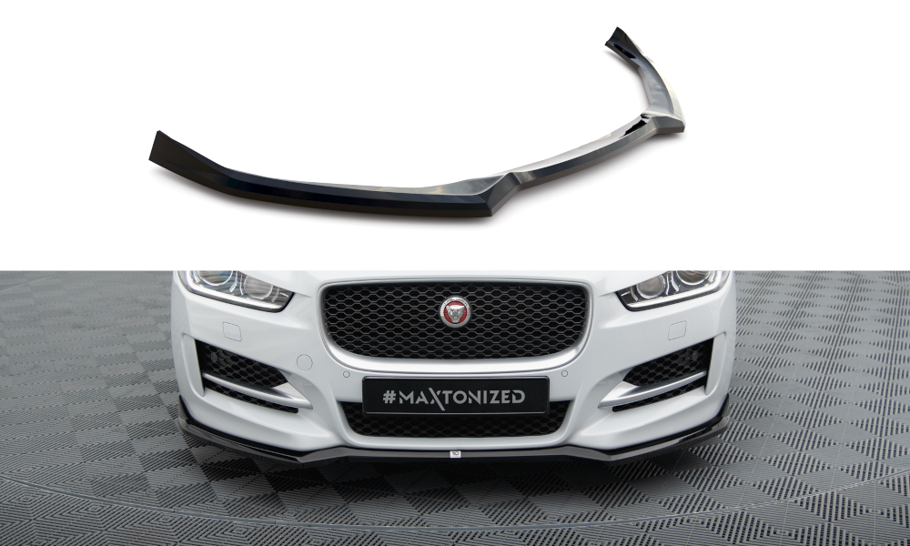 Street+ Spoilerlippe Front Ansatz V.1 passend für Jaguar XE R-Sport X760 schwarz Hochglanz – Ansicht 2