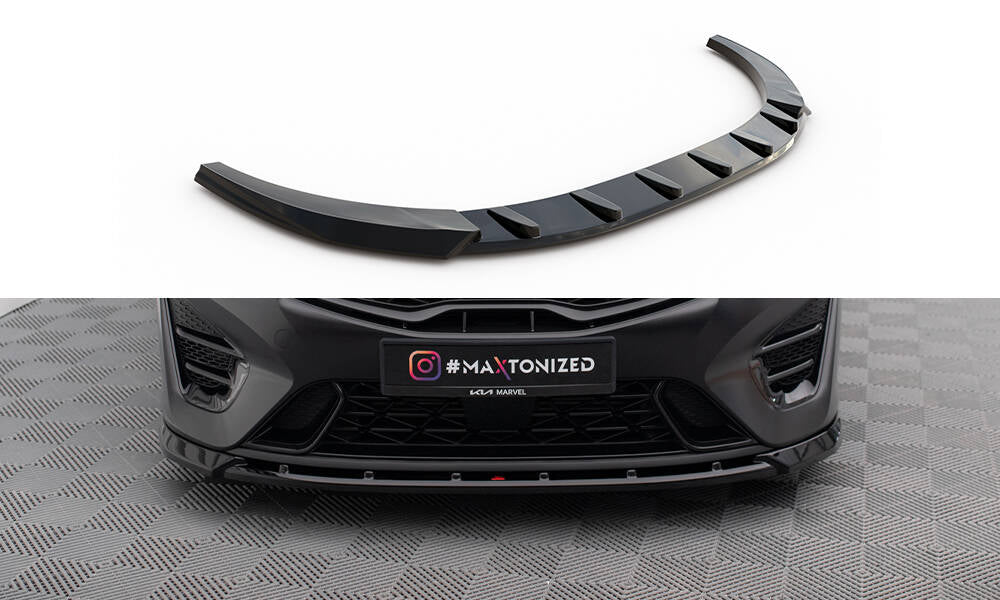 Street+ Spoilerlippe Front Ansatz V.2 passend für Kia Proceed GT Mk3 Facelift / Ceed GT / GT - Line Mk1 Facelift  schwarz Hochglanz – Ansicht 2