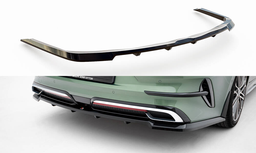 Street+ Mittlerer Diffusor RACE passend für Kia Proceed GT-Line Mk1 Facelift schwarz Hochglanz – Ansicht 2