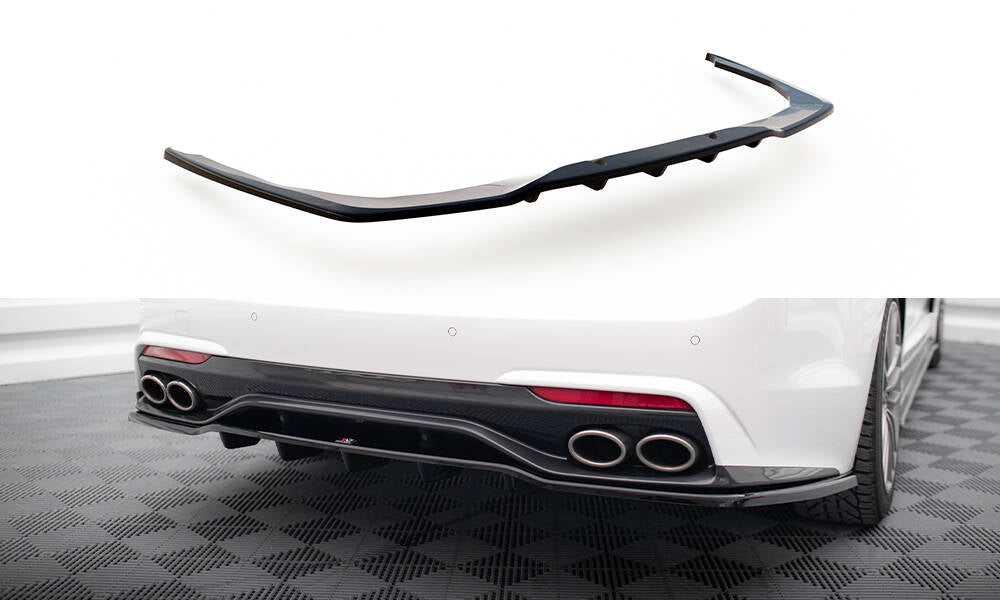 Street+ Mittlerer Diffusor RACE passend für Kia Stinger Mk1 schwarz Hochglanz – Ansicht 2