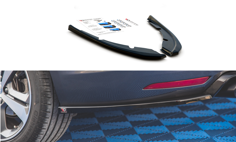 Heck Ansatz Flaps Diffusor V.2 passend für Peugeot 308 SW Mk2  schwarz Hochglanz – Ansicht 2