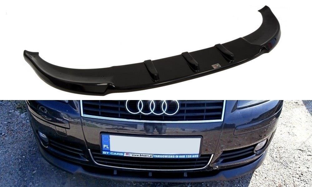 Street+ Spoilerlippe Front Ansatz passend für AUDI A3 8P (vor Facelift) 2003-2005 schwarz Hochglanz – Ansicht 2
