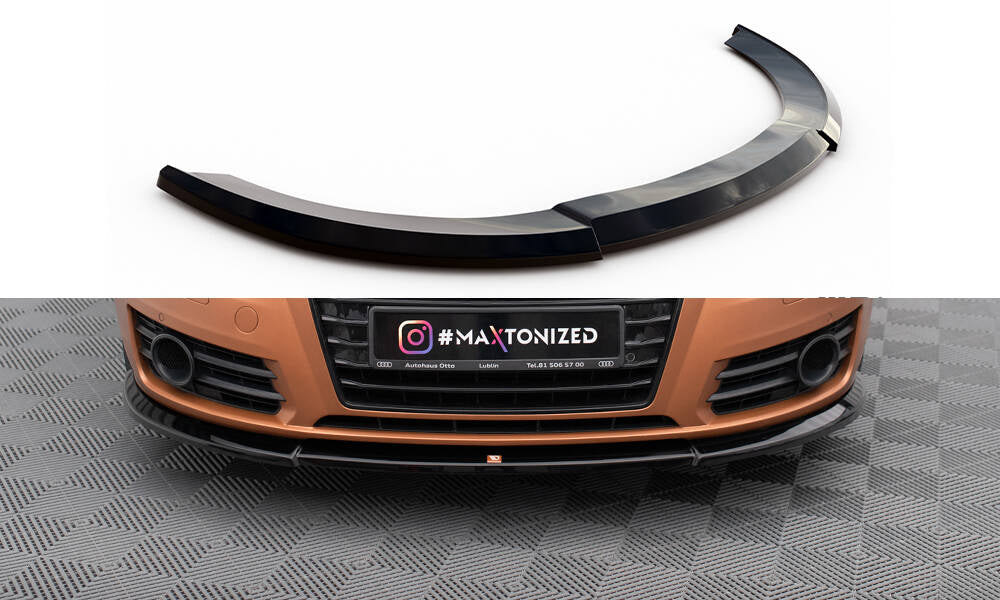Street+ Spoilerlippe Front Ansatz V.1 passend für Audi A7 C7 schwarz Hochglanz – Ansicht 2