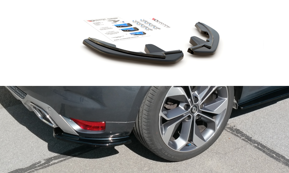 Heck Ansatz Flaps Diffusor passend für Renault Megane Mk.4 GT-Line schwarz Hochglanz – Ansicht 2