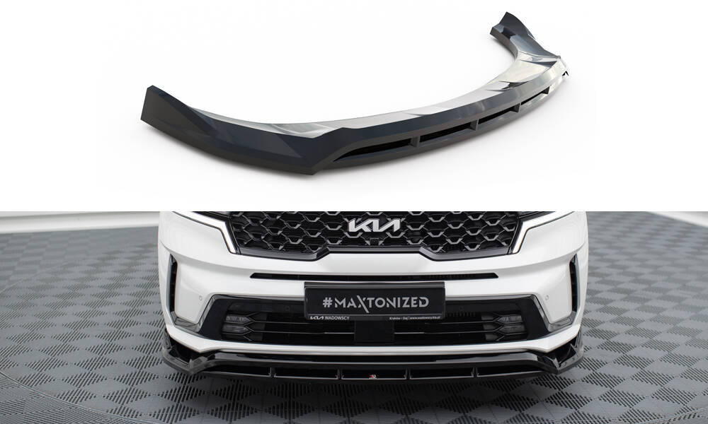 Street+ Spoilerlippe Front Ansatz passend für Kia Sorento Mk4 schwarz Hochglanz – Ansicht 2