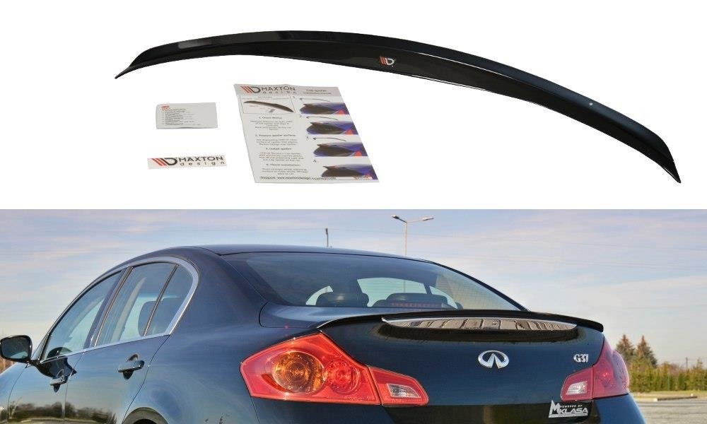 Heckspoiler Lippe Infiniti G37 Limousine schwarz Hochglanz – Ansicht 2