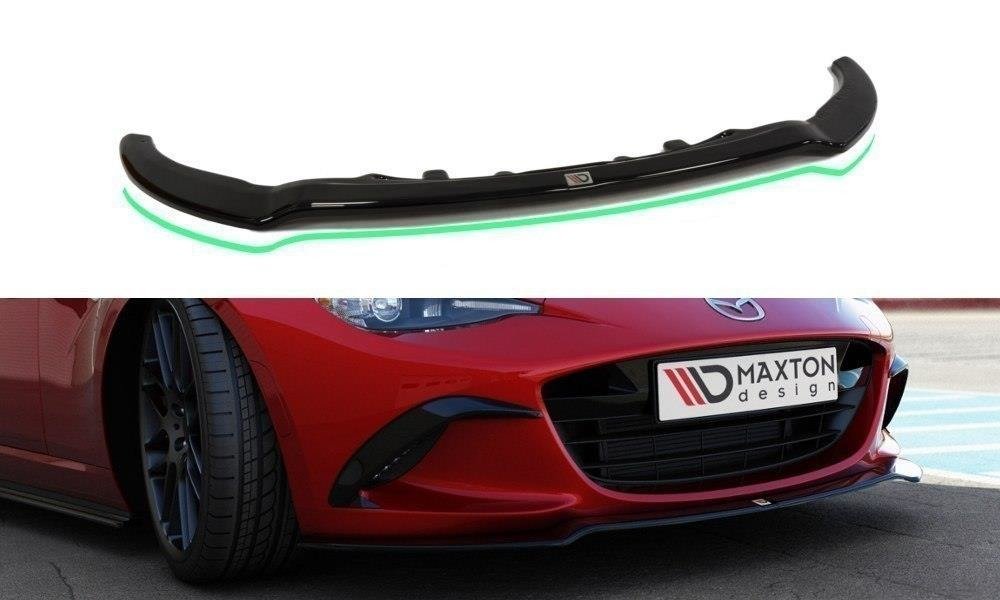 Street+ Spoilerlippe Front Ansatz V.2 passend für Mazda MX-5 ND (Mk4) schwarz Hochglanz – Ansicht 2