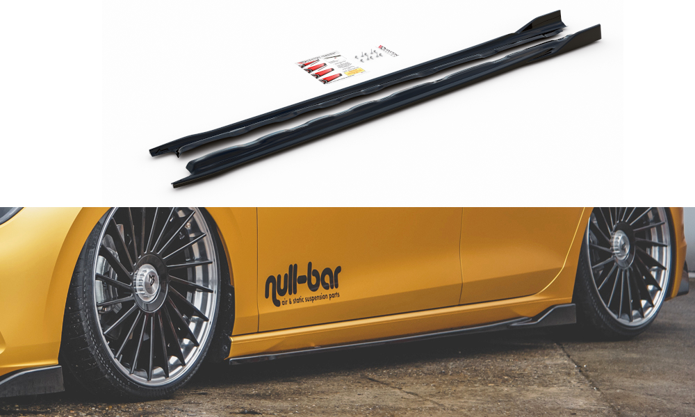 Street+ Seitenschweller Leisten V.2 passend für VW Golf Hatchback Mk8 schwarz Hochglanz – Ansicht 2