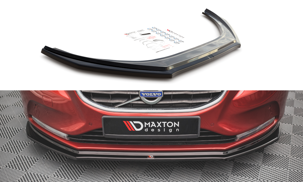 Street+ Spoilerlippe Front Ansatz passend für Volvo V40 schwarz Hochglanz – Ansicht 2
