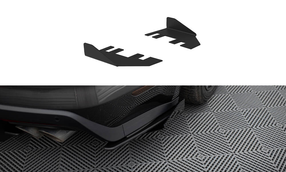 Hintere Seiten Flaps passend für Ford Mustang GT Mk6  schwarz Hochglanz – Ansicht 2