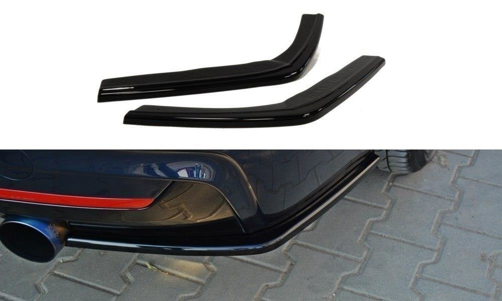 Heck Ansatz Flaps Diffusor V.1 passend für BMW 4er F32 M Paket schwarz Hochglanz – Ansicht 2