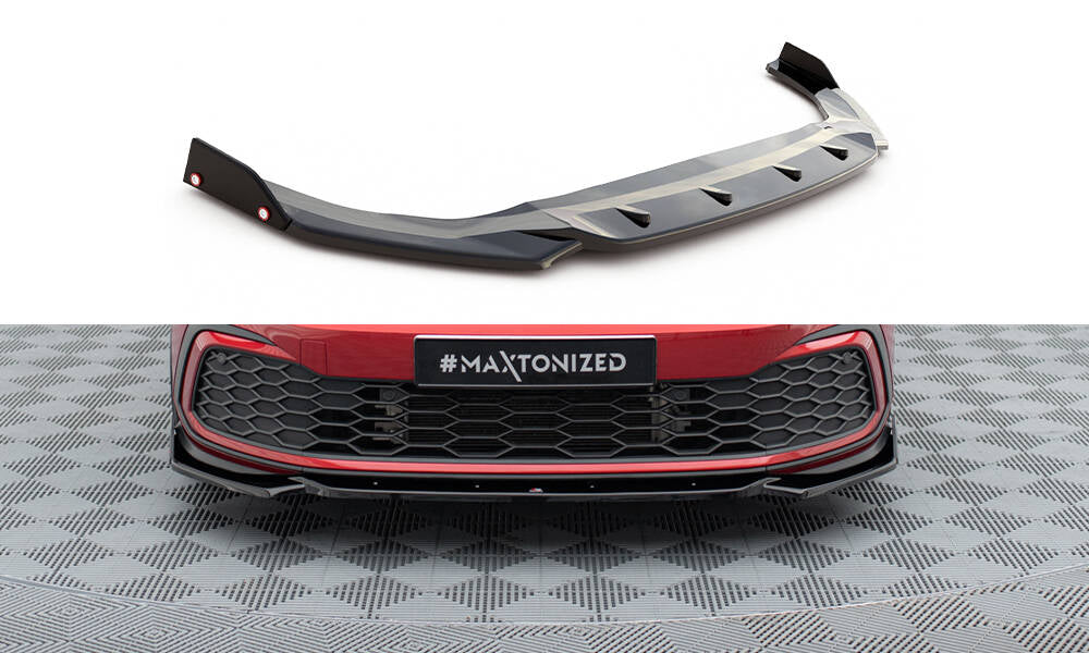 Street+ Spoilerlippe Front Ansatz V.2 + Flaps passend für VW Golf GTI / GTE / GTD / R-Line Mk8 – Ansicht 2