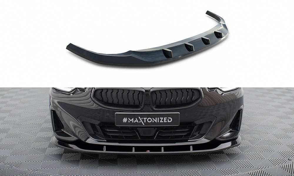 Street+ Spoilerlippe Front Ansatz V.1 passend für BMW 2 Coupe G42 schwarz Hochglanz – Ansicht 2