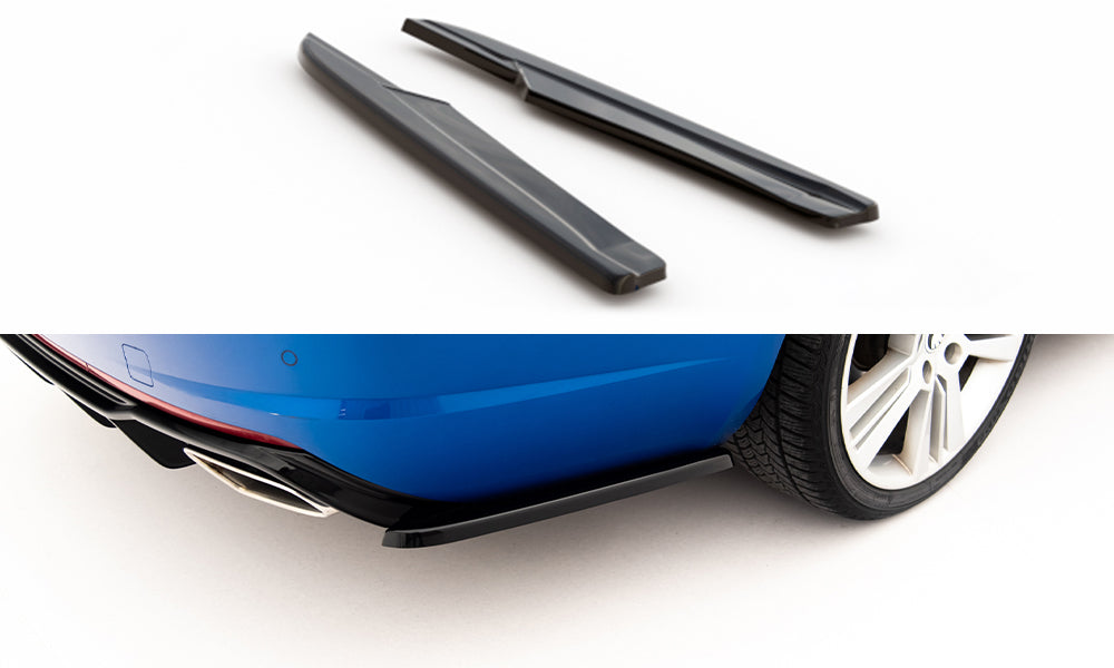 Heck Ansatz Flaps Diffusor V.2 passend für Skoda Octavia RS Mk3/Mk3 FL Hatchback/Kombi  schwarz Hochglanz – Ansicht 2