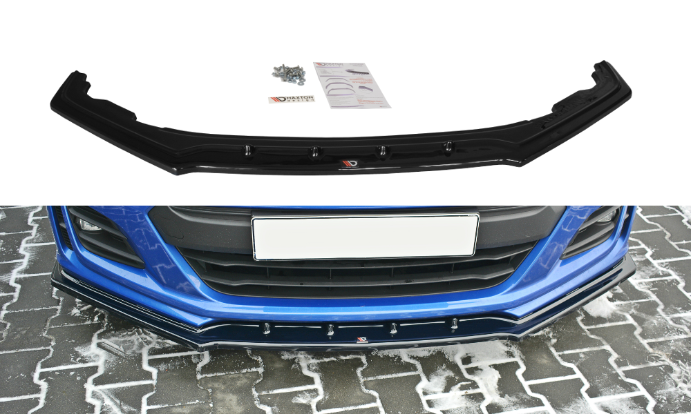 Street+ Spoilerlippe Front Ansatz V.1 passend für Subaru BRZ Mk1 Facelift schwarz Hochglanz – Ansicht 2