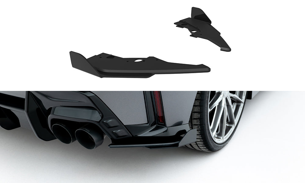 Street Pro Heck Ansatz Flaps Diffusor V.2 + Flaps passend für BMW 1er M-Paket F70 schwarz Hochglanz – Ansicht 2
