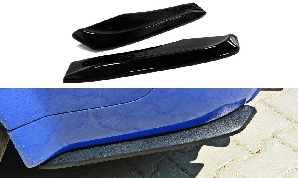 Heck Ansatz Flaps Diffusor passend für AUDI RS6 C5 AVANT schwarz Hochglanz – Ansicht 2