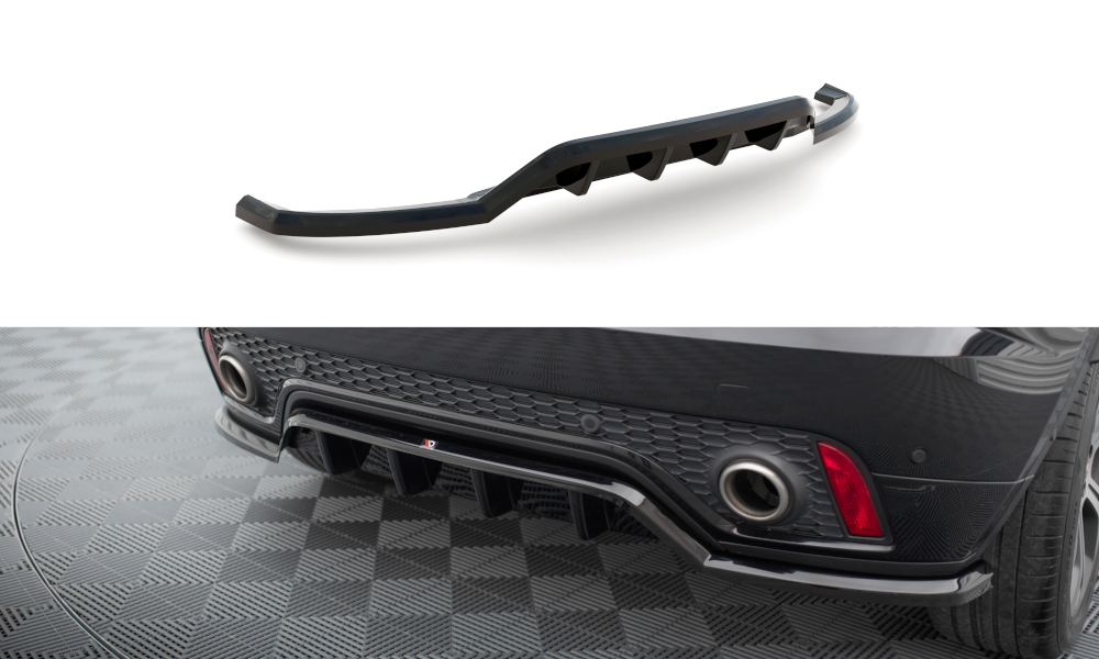 Street+ Mittlerer Diffusor RACE passend für Jaguar E-Pace R-Dynamic Mk1 schwarz Hochglanz – Ansicht 3