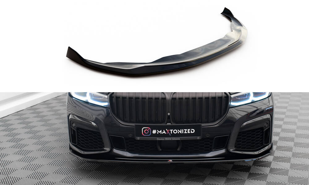 Street+ Spoilerlippe Front Ansatz V.4 passend für BMW 7 M-Paket G11 / G12 Facelift schwarz Hochglanz – Ansicht 2