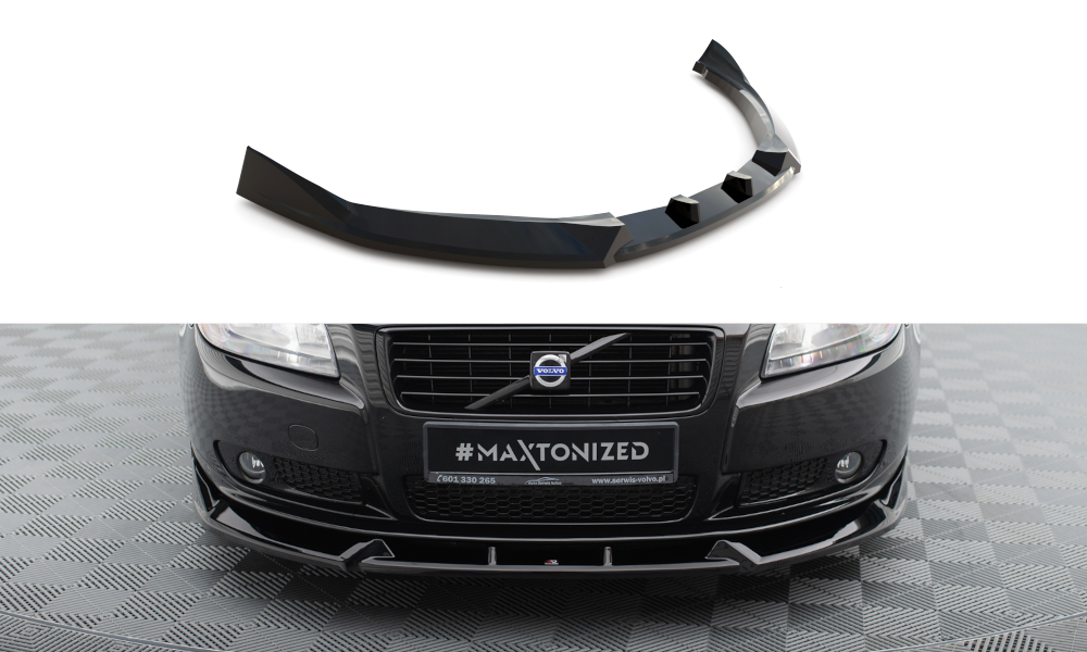 Street+ Spoilerlippe Front Ansatz passend für Volvo S80 Mk2 schwarz Hochglanz – Ansicht 2