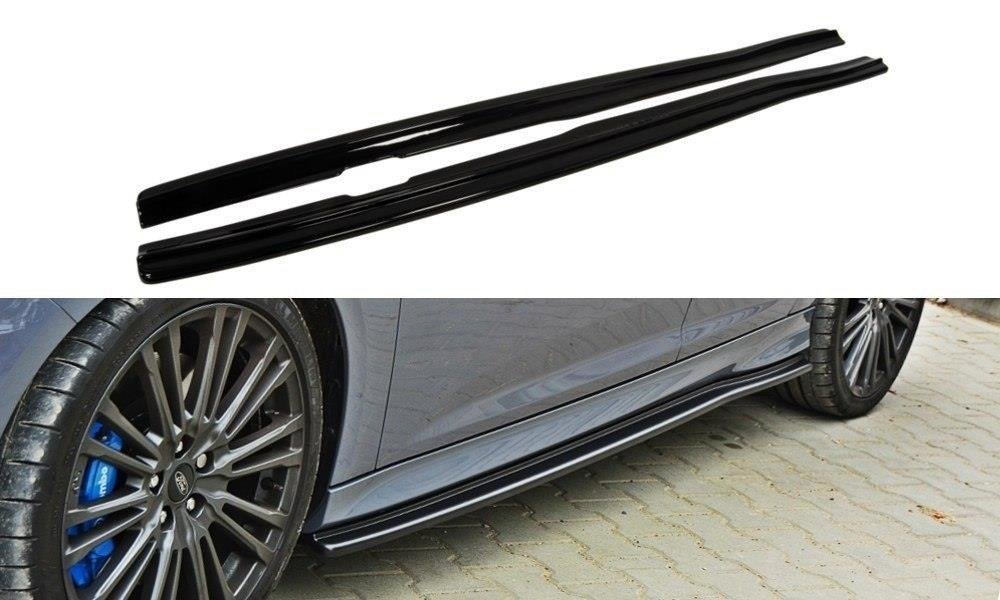 Street+ Seitenschweller Leisten passend für Ford Focus RS Mk3 schwarz Hochglanz – Ansicht 2