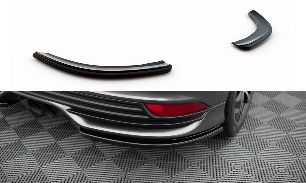 Heck Ansatz Flaps Diffusor passend für Ford Focus ST Mk3 FL schwarz Hochglanz – Ansicht 2