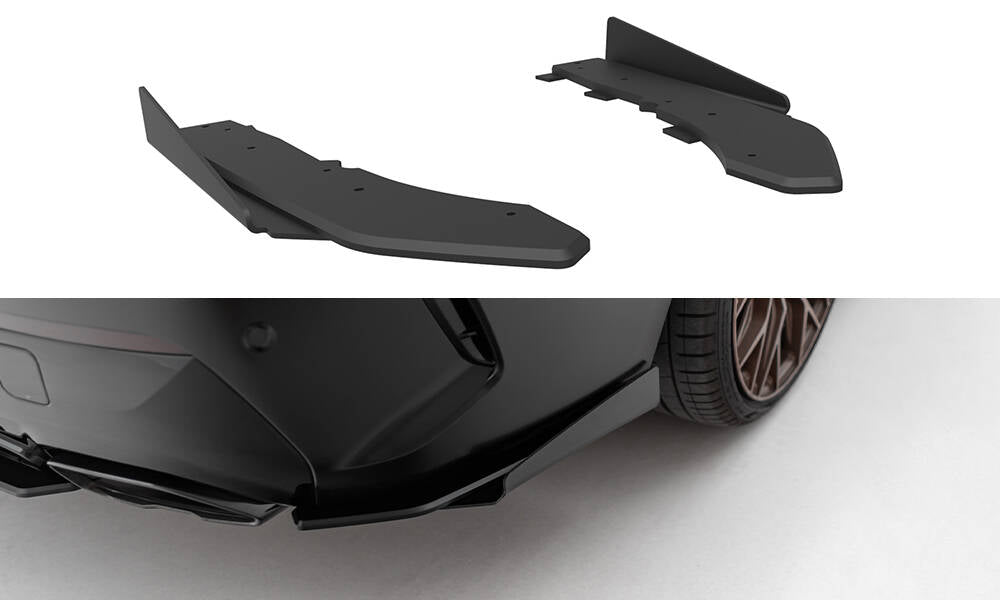 Street Pro Heck Ansatz Flaps Diffusor + Flaps passend für BMW M440i  G22 / G23 / G22 Facelift / G23 Facelift schwarz Hochglanz – Ansicht 2