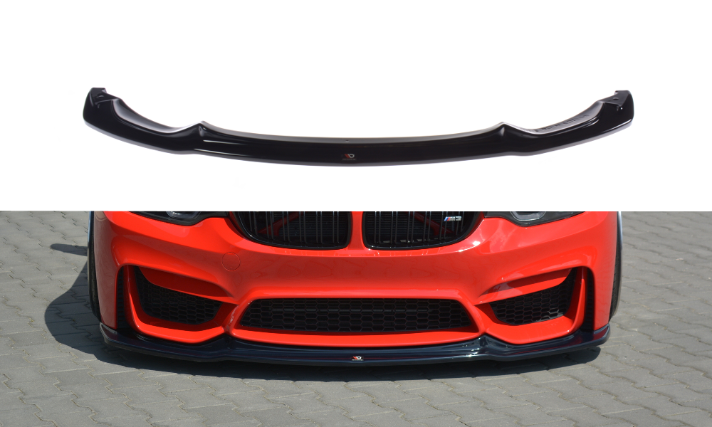 Street+ Spoilerlippe Front Ansatz passend für BMW M3 F80  schwarz Hochglanz – Ansicht 2