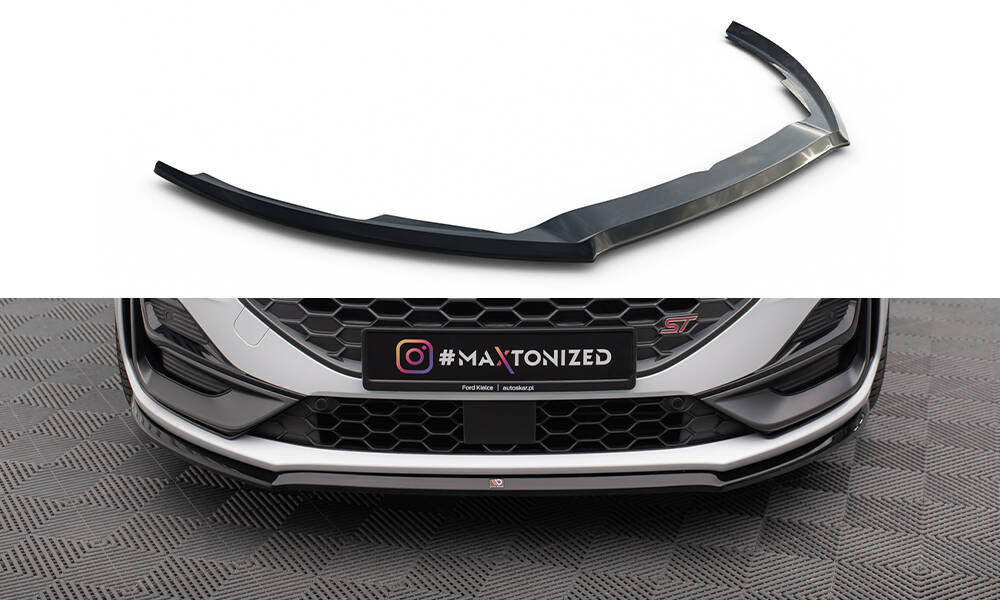 Street+ Spoilerlippe Front Ansatz V.3 passend für Ford Focus ST / ST-Line Mk4 Facelift schwarz Hochglanz – Ansicht 2