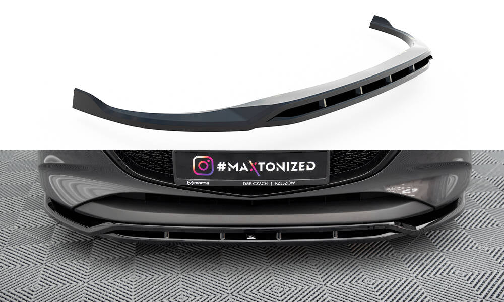 Street+ Spoilerlippe Front Ansatz V.2 passend für Mazda 3 Mk4 schwarz Hochglanz – Ansicht 2