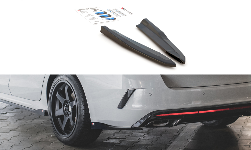 Heck Ansatz Flaps Diffusor V.2 passend für Skoda Octavia RS Combi / Liftback Mk4 / Mk4 Facelift schwarz Hochglanz – Ansicht 2