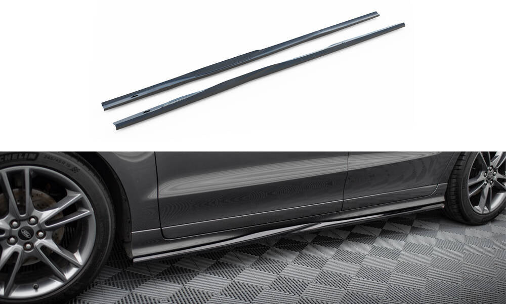Street+ Seitenschweller Leisten passend für Ford S-Max ST-Line Mk2 Facelift schwarz Hochglanz – Ansicht 2