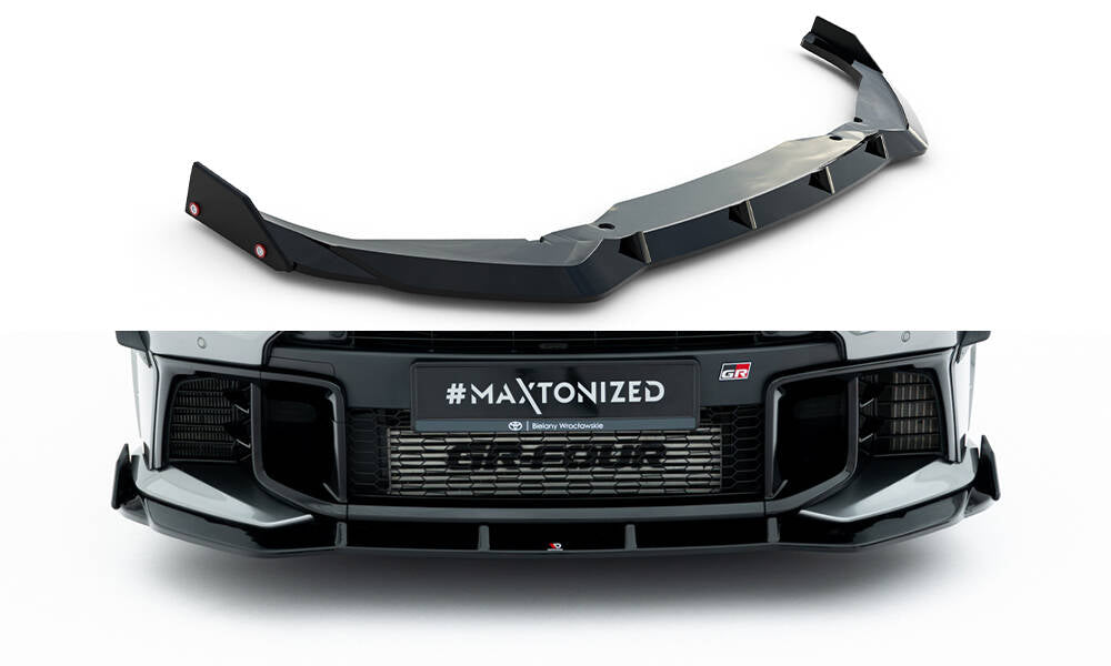 Street+ Spoilerlippe Front Ansatz V.1 + Flaps passend für Toyota GR Yaris Mk4 Facelift – Ansicht 2