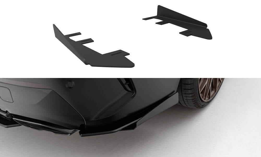 Hintere Seiten Flaps passend für BMW M440i  G22 / G23 / G22 Facelift / G23 Facelift schwarz Hochglanz – Ansicht 2