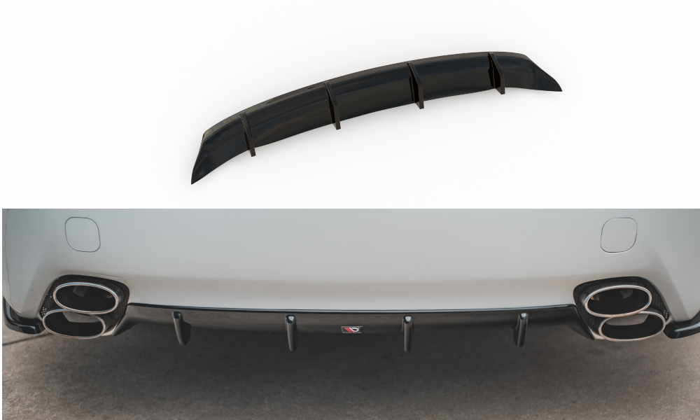 Diffusor Heck Ansatz passend für Lexus IS F Mk2 schwarz Hochglanz – Ansicht 2