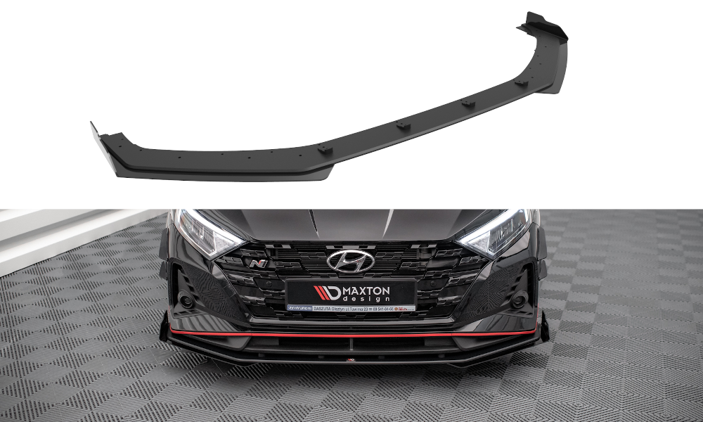 Street Pro Street+ Spoilerlippe Front Ansatz passend für + Flaps passend für V.1 + Flaps Hyundai I20 N Mk3 schwarz Hochglanz – Ansicht 2