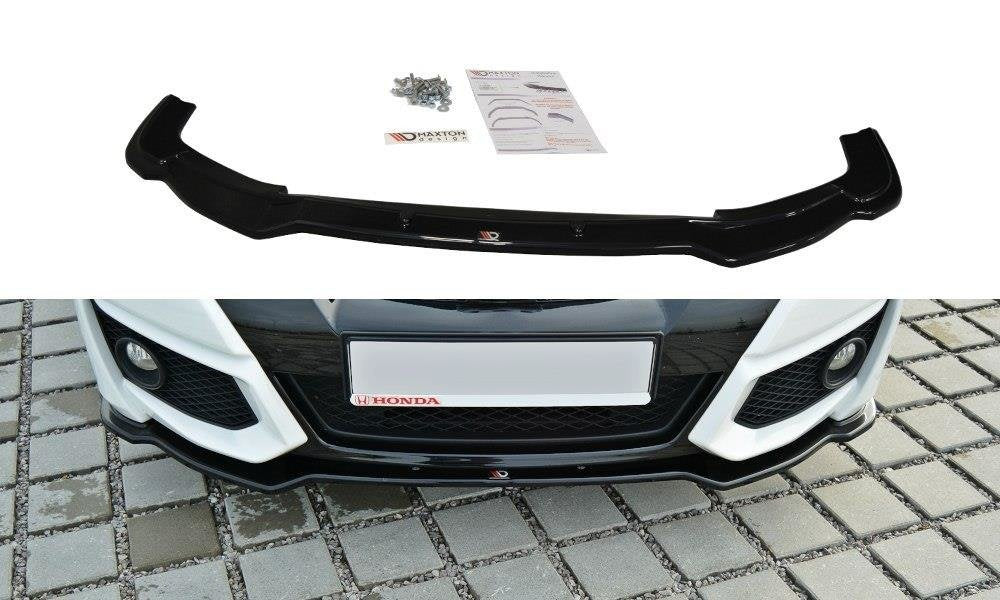 Street+ Spoilerlippe Front Ansatz passend für Honda Civic Mk9 Facelift schwarz Hochglanz – Ansicht 2