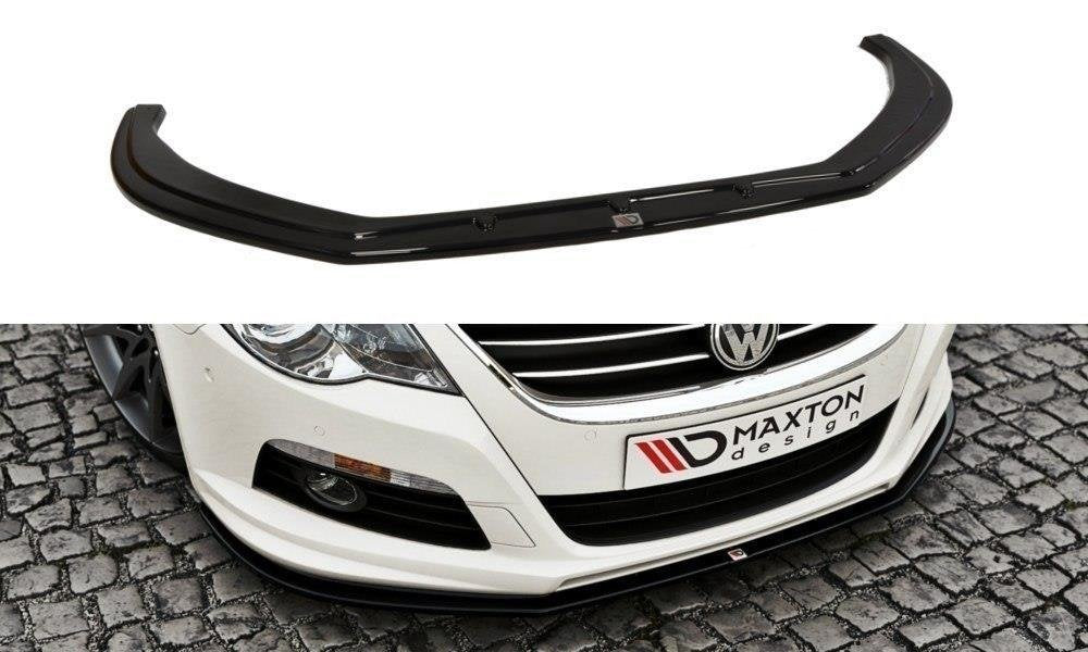 Street+ Spoilerlippe Front Ansatz passend für VW Passat CC R36 RLINE (vor Facelift) schwarz Hochglanz – Ansicht 2