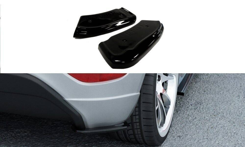 Heck Ansatz Flaps Diffusor passend für FORD FIESTA MK7 ST / STLINE / ZETEC S schwarz Hochglanz – Ansicht 2