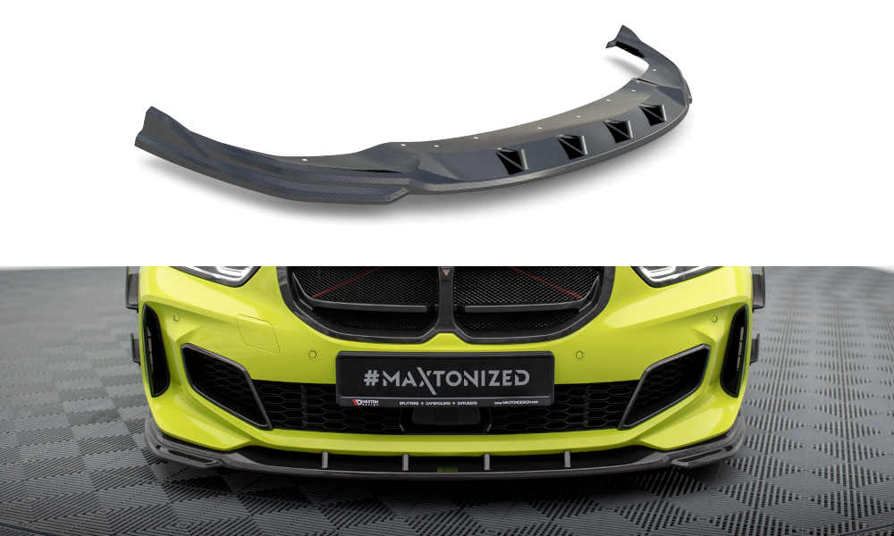 Prepreg Carbon Fiber Street+ Spoilerlippe Front Ansatz passend für BMW 1er M-Paket / M135i / 128ti F40 – Ansicht 2