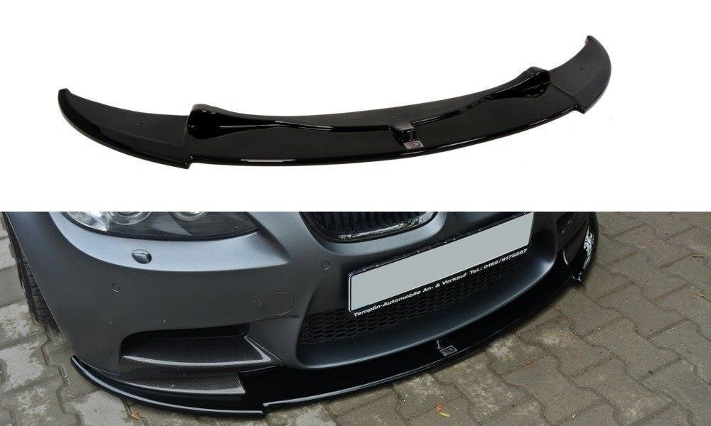 Street+ Spoilerlippe Front Ansatz passend für BMW M3 M Performance Coupe E92 / Cabrio E93   schwarz Hochglanz – Ansicht 2