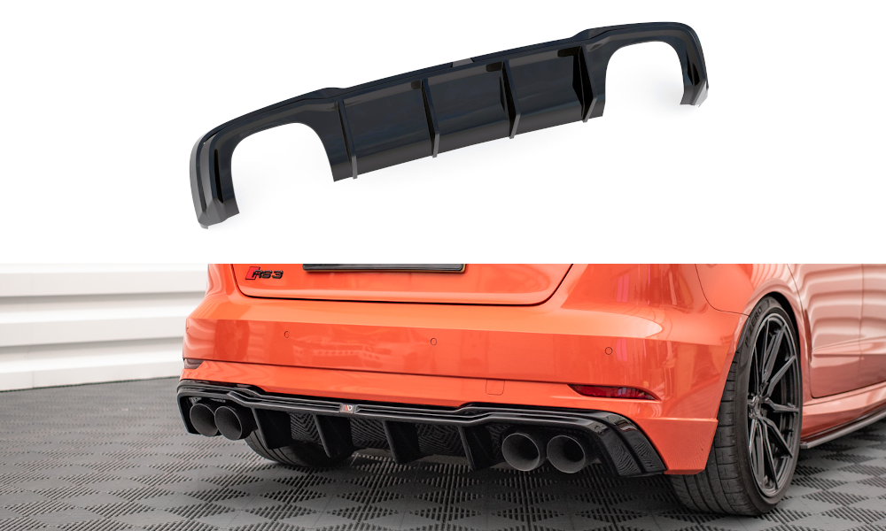 Diffusor Heck Ansatz V.2 passend für Audi RS3 Sportback 8V Facelift – Ansicht 2