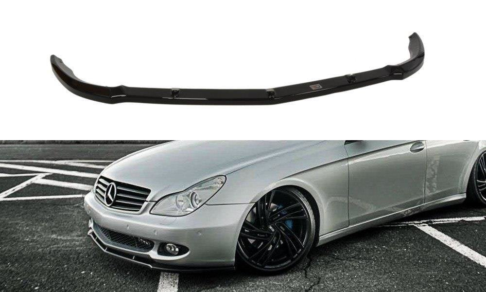 Street+ Spoilerlippe Front Ansatz passend für MERCEDES CLS C219 Serie schwarz Hochglanz – Ansicht 2
