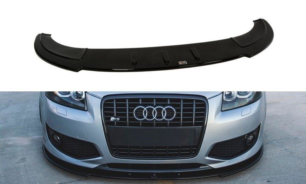 Street+ Spoilerlippe Front Ansatz passend für Audi S3 8P  schwarz Hochglanz – Ansicht 2